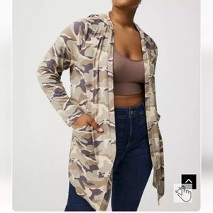 🆕️ CAMO ANORAK CARDIGAN WITH HOOD